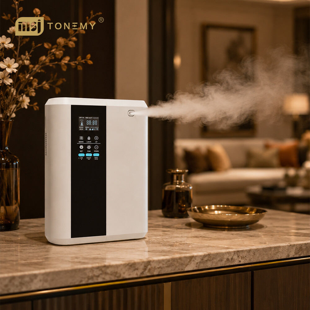 Tonemy Trendy Smart Aroma Diffuser 500ml Oil Capacity air Freshener Scent Machine App Control Smart air Purifier Negative Oxygen Ion function