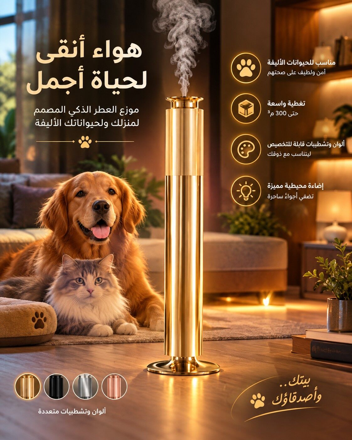 Tonemy 300L-S Floor-Standing Smart Fragrance Diffuser Air Scent Diffuser with Bluetooth App Integration & Concentration Control