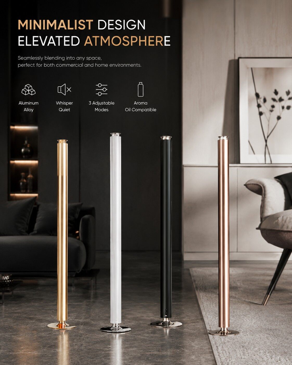 Tonemy 300L-D Floor-standing Smart Fragrance Diffuser Covers large spaces up to 300m³
